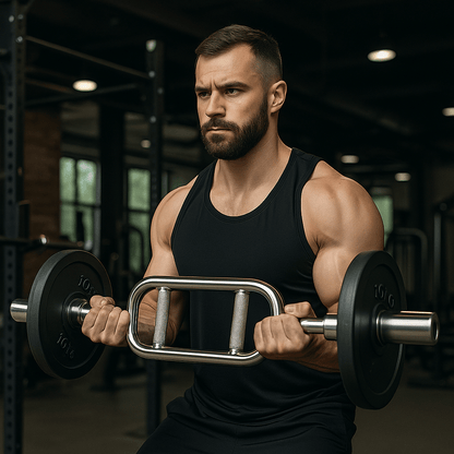 Strongway Olympic 2" Tricep Bar With Spring Collars