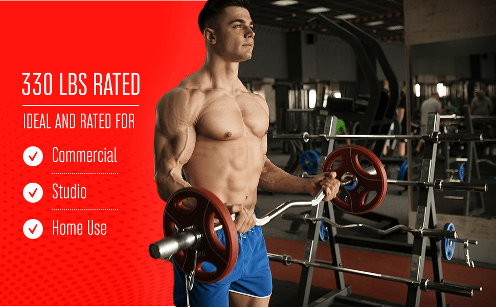 Strongway™ Olympic EZ Curl Bar (330LBS Rated)