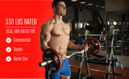 Strongway™ Olympic EZ Curl Bar (330LBS Rated)