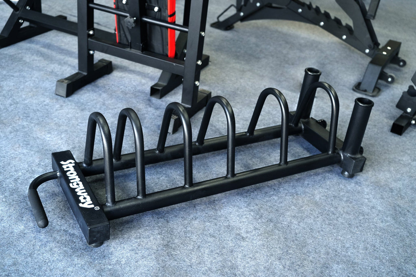 Weight Plate and Vertical Bar Holder Storage Rack