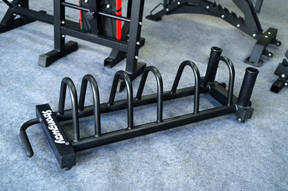 Weight Plate and Vertical Bar Holder Storage Rack